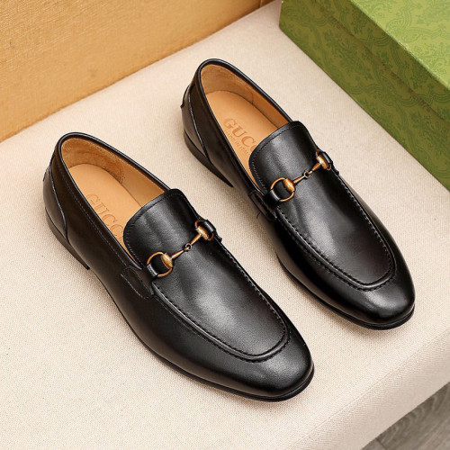 Gucci Mens Shoes Leather Design Luxury Brand Business Dress Shoes for Men with Original Box