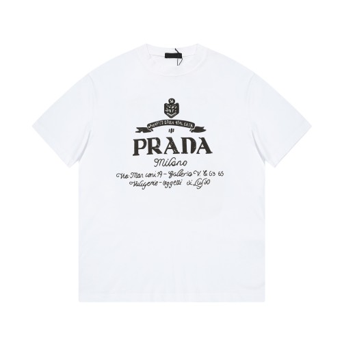 Prada Luxury Brand Women Mens Short Sleeve T-Shirt   