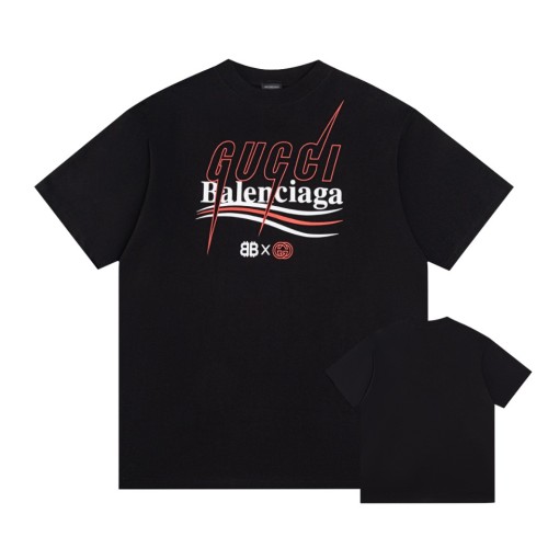 Balenciaga x Gucci Luxury Brand Women Mens Short Sleeve T-Shirt   