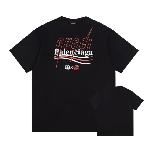 Balenciaga x Gucci Luxury Brand Women Mens Short Sleeve T-Shirt   