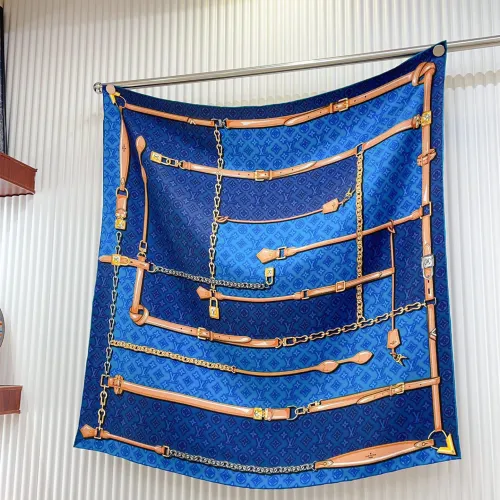 Louis Vuitton Scarves Womens Fashion Scarf Denimgram Confidential Square 90 M78097 with Original Box   