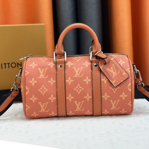 Louis Vuitton Womens and Mens Unisex Bags Luxury Brand LV Keepall Bandoulière 25 Fashion Design Travel Bag