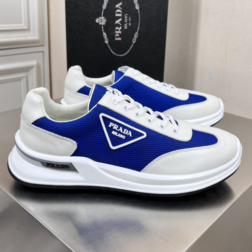 Prada Mens Shoes Casual Luxury Brand Breathable Sneakers with Original Box