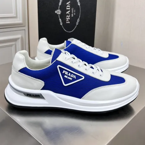 Prada Mens Shoes Casual Luxury Brand Breathable Sneakers with Original Box