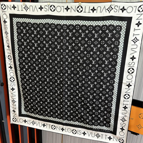 Louis Vuitton Scarves Womens Fashion Scarf Monogram Infinity Square 90 M79893 with Original Box   