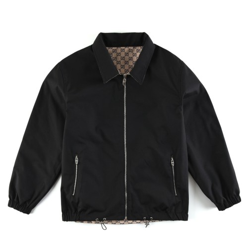 Gucci Mens Coats Luxury Brand Fashion Design GG polyester reversible jacket