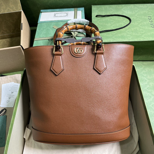 Gucci Womens Bags Shoulder Handbags Luxury Brand Gucci Diana medium tote bag in cuir leather  