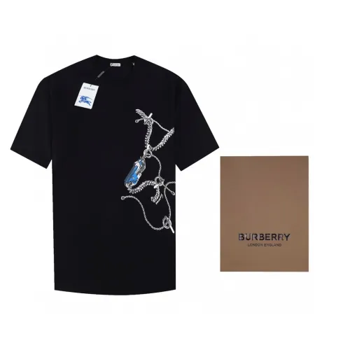 Burberry Luxury Brand Women Mens Short Sleeve T-Shirt Knight Hardware Cotton T-shirt   