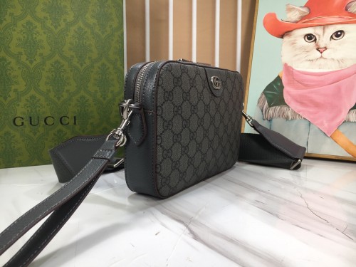 Gucci Mens Womens Bags Shoulder Bag Luxury Brand Ophidia GG shoulder bag in beige and ebony GG Supreme with Original Box 699439 9C2ST 8920