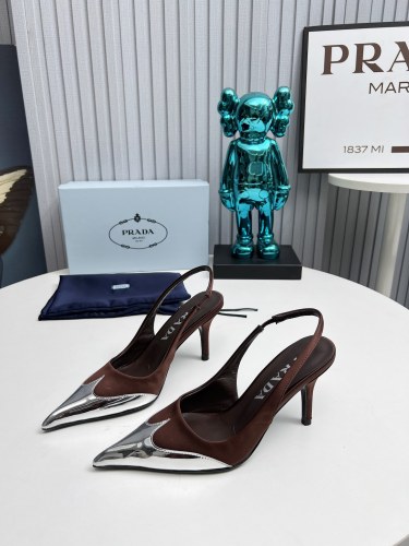 Prada Womens Shoes Sandals Casual Luxury Brand Pumps 8cm Heel with Original Box Whatsapp 