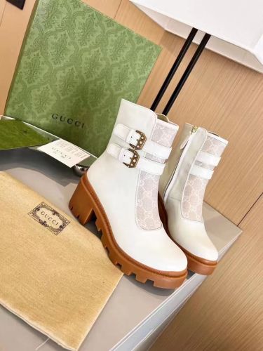 Gucci Women Shoes Boots Luxury Brand Fashion Women's ankle boot with Double G with Original Box Whatsapp 