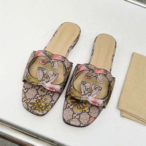 Gucci Womens Shoes Slippers Gucci WOMEN'S INTERLOCKING G CUT-OUT SANDAL Luxury Brand with Original Box 694451 US000 2535  