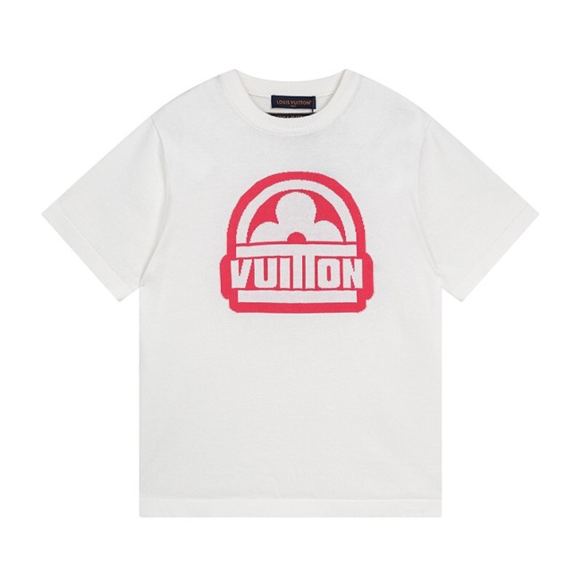 Louis Vuitton Luxury Brand Men Womens Short Sleeve T-Shirt Cotton Short-Sleeved Crewneck 1ABJ8L   