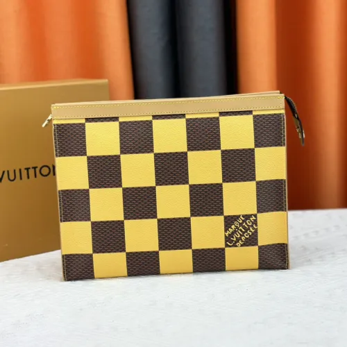Louis Vuitton Mens Womens Bags Clutch Luxury Brand Fashion Type POCHETTE VOYAGE MM M80803 with Original Box  