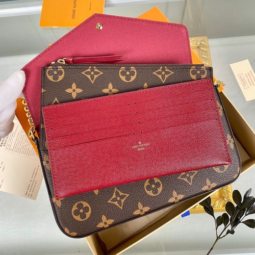 Louis Vuitton Womens Bags Shoulder Messenger Bag Luxury Brand FÉLICIE POCHETTE leather with Original Box