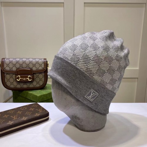 Louis Vuitton Womens Mens Cap Knit Hat Luxury Brand with Original Box  