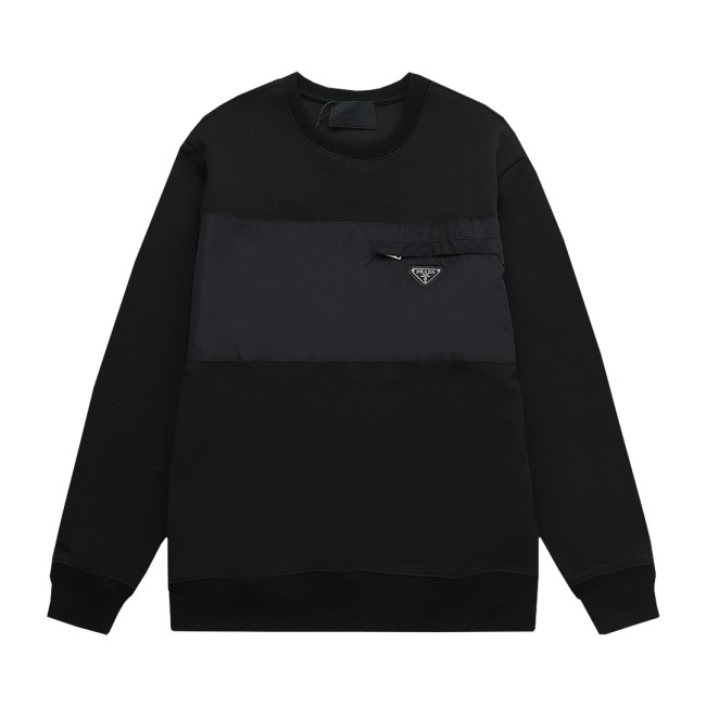 Prada Women Mens Long Sleeve T Shirts Sweatshirt Luxury Brand Mens Sweatshirts   