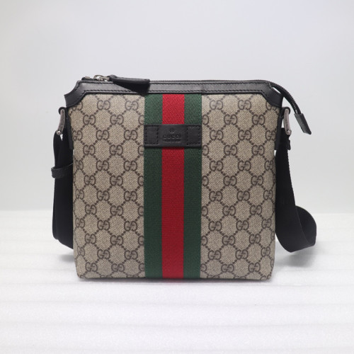 Gucci Mens Bags Shoulder Bag Design Luxury Brand SMALL MESSENGER BAG WITH WEB 471454 KHNGN 9692 with Original Box   