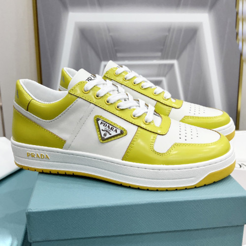 Prada Mens Shoes Casual Luxury Brand Breathable Sneakers with Original Box Downtown leather sneakers 2EE364_3LKG_F0964