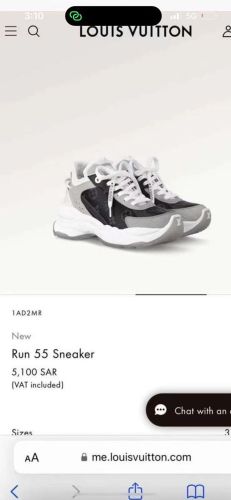 Louis Vuitton Womens Shoes Sneakers Lace-Up Luxury Brand Fashion LV Run 55 Sneaker with Original Box 1ACGOQ  