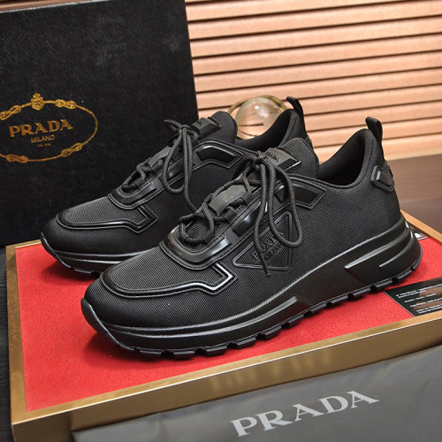 Prada Mens Shoes Casual Luxury Brand Breathable Sneakers with Original Box