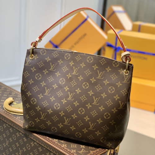 Louis Vuitton Womens Bags Handbags Luxury Brand Fashion Design GRACEFUL MM M43701 Beige Monogram Canvas without Original Box