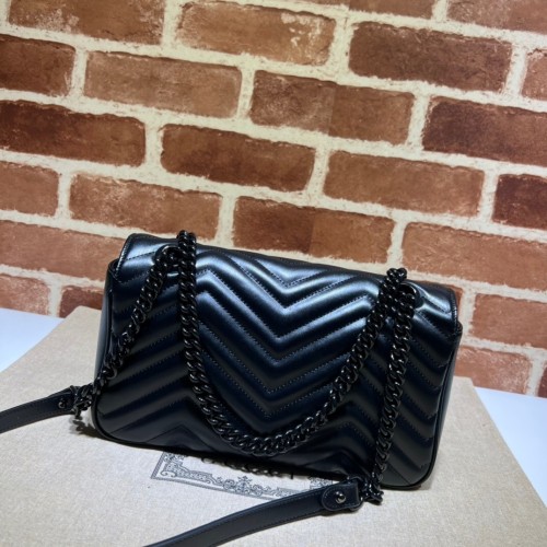 Gucci Womens Bags Shoulder Messenger Bag Luxury Brand Gucci GG Marmont matelassé small bag with Original Box  