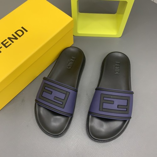 Fendi Men Shoes Slides Sandals Slippers Luxury Brand Mens Shoes with Original Box