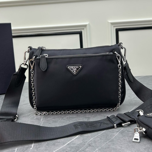 Prada Mens Womens Unisex Shoulder Bags Luxury Brand with Re-Nylon shoulder bag Original Box 1BH168_R064_F0002_V_V1T  