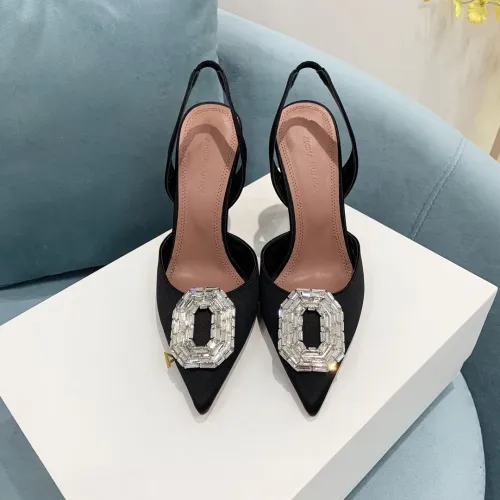Amina Muaddi Womens Shoes Sandals Slippers Luxury Brand Fashion Pumps for Women with Original Box 9cm Heel
