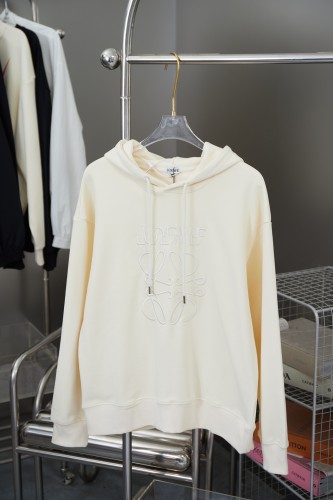 Loewe Womens Mens Hoodie Luxury Brand Mens Sweatshirts Relaxed fit hoodie in cotton   