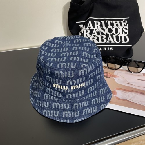 Miumiu Womens Cap Bucket Hat Luxury Brand with Original Box  