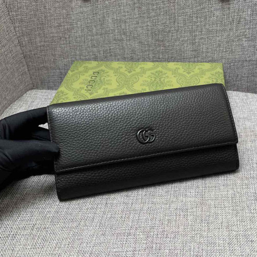 Gucci Womens Mens Bags Wallets Luxury Brand GG Marmont leather continental wallet with Original Box ‎456116 CAO0G 1000