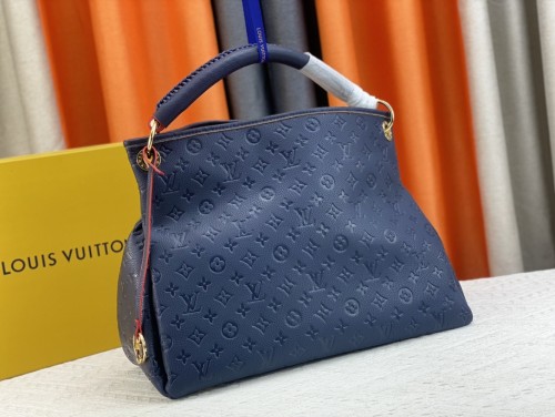 Louis Vuitton Womens Bags Handbags Luxury Fashion Marine Rouge Monogram Empreinte Leather Monogram ARTSY MM M43237  