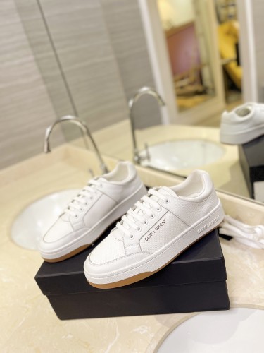 Yves Saint Laurent YSL Women Shoes Casual Luxury Brand COURT CLASSIC SL/06 EMBROIDERED SNEAKERS IN LEATHER with Original Box 61064908G109061 whatapp 