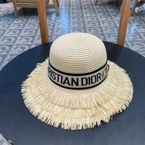 Dior Womens Straw Hat Luxury Brand Design Dior Cap with Original Box  