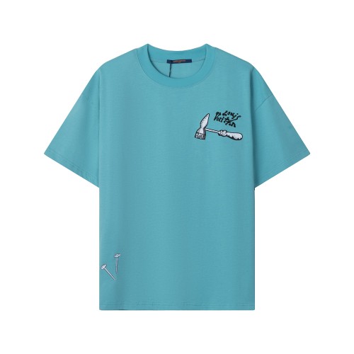 Louis Vuitton Luxury Brand Men Womens Short Sleeve T-Shirt   