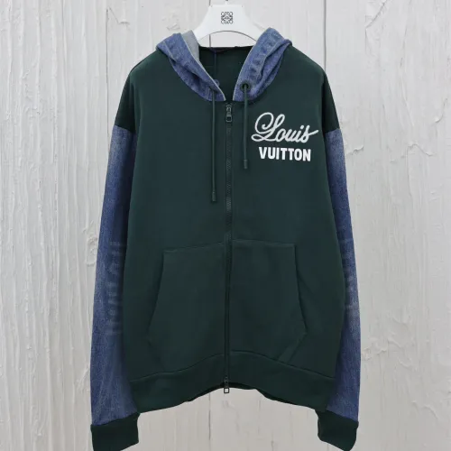 Louis Vuitton Men Womens Coat Jacket Luxury Brand Mens Hybrid Hoodie Denim Jacket 1AAGP8 Top Quality   