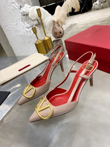 Valentino Garavani Women Fashion Shoes Pumps Luxury Brand Vlogo Signature Calfskin with Original Box 7cm Heel Whatsapp 