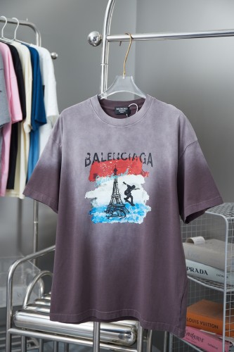 Balenciaga Luxury Brand Women Mens Short Sleeve T-Shirt   