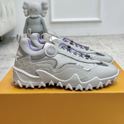 Louis Vuitton Womens Shoes Sneakers Lace-Up Luxury Brand Fashion LV Discovery Lace Up Sneaker with Original Box  