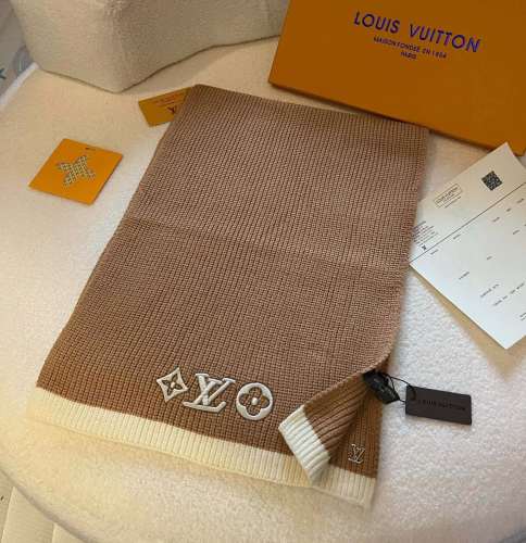 Louis Vuitton Scarves Men Womens Fashion Scarf with Original Box   