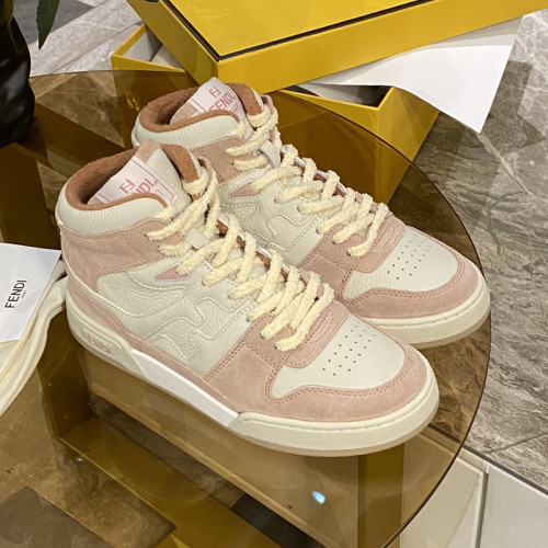Fendi Mens Shoes Fashion Sneakers Luxury Brand Casual High Top Fendi Trainer Sneakers Match Basse Shoes for Men with Original Box