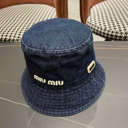 Miumiu Womens Cap Bucket Hat Luxury Brand with Original Box  