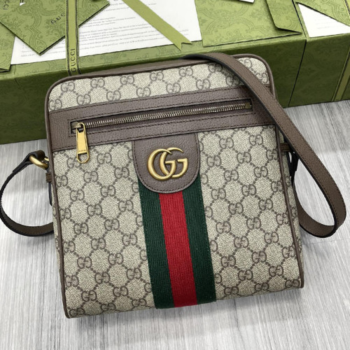 Gucci Mens Womens Fashion Bags Shoulder Bag Luxury Brand GG Supreme Ophidia Small Messenger Bag 547926 96IWT 8745 with Original Box