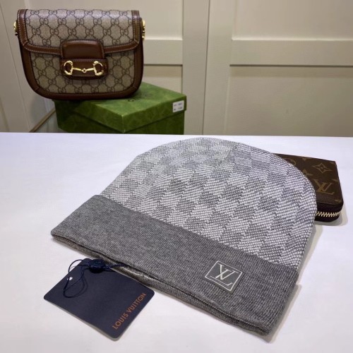 Louis Vuitton Womens Mens Cap Knit Hat Luxury Brand with Original Box  