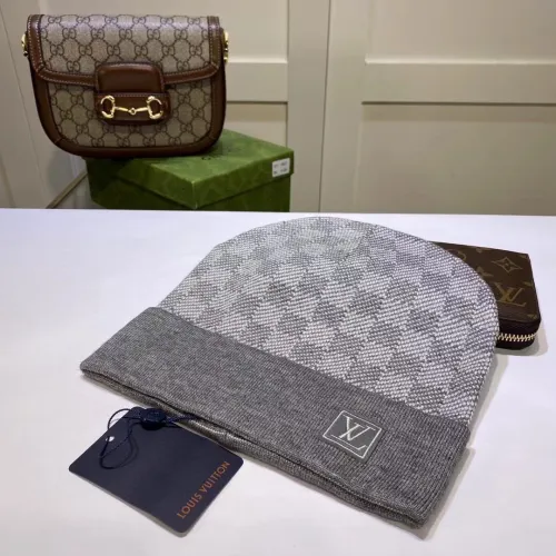 Louis Vuitton Womens Mens Cap Knit Hat Luxury Brand with Original Box  