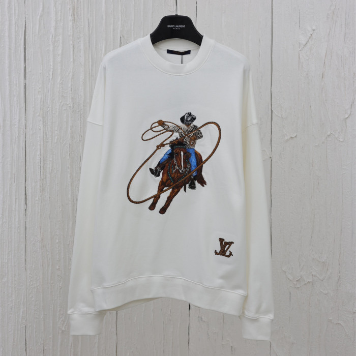 Louis Vuitton Womens Mens Long Sleeve Sweatshirt Luxury Brand Mens Sweatshirt   