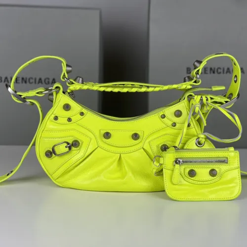 Balenciaga Le Cagole Womens Bags Luxury Brand WOMEN'S LE CAGOLE XS SHOULDER BAG IN GREEN