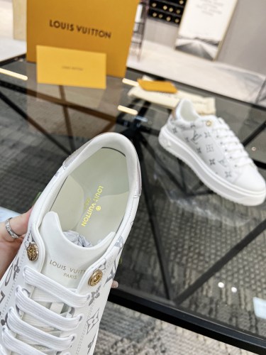 Louis Vuitton Mens Shoes Sneakers Lace-Up Luxury Brand Fashion TIME OUT SNEAKER with Original Box 1AAVVA  